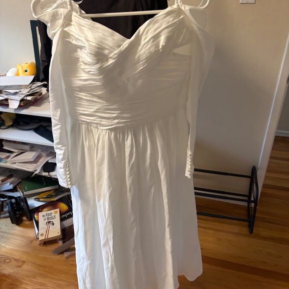 Self portrait US4 bridal taffeta dress worn once dry cleaned - Picture 3 of 5